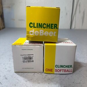 DeBeer Clincher Gold Official Softball F12G 12 Inch Elastic Shell Winding 3 pak